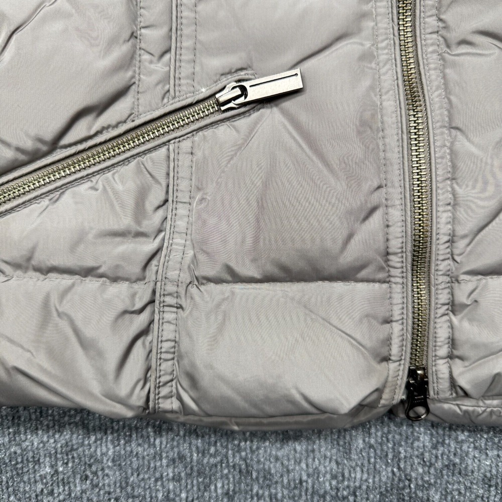 ADD Jacket Womens 4 Beige Pillow Collar Goose Down Coat  Italy Down Puffer - Picture 4 of 10